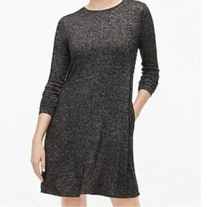 J. Crew Black Long Sleeve Dress